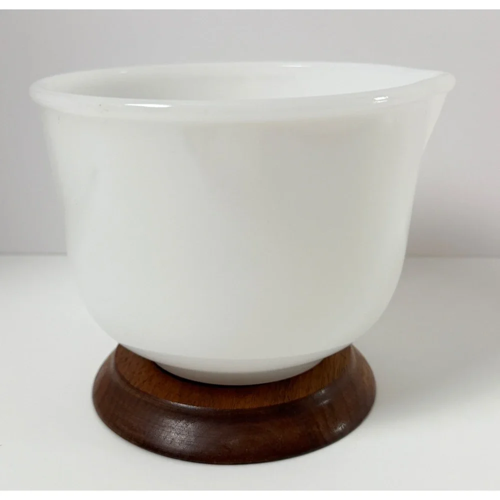 Vintage Glasbake Sunbeam White Milk Glass‎ Mixer Bowl 20CJ Made USA